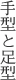 手型と足型